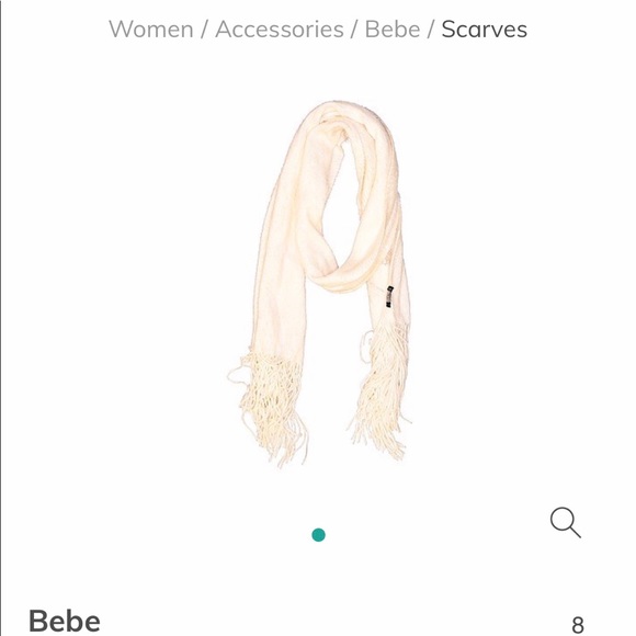 Bebe White Scarf - Picture 5 of 5